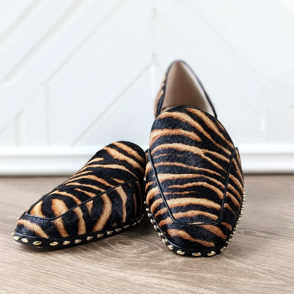 NWOB VINCE CAMUTO Rendolen Calf Hair D'orsay Loafers SZ 7.5 - Picture 2 of 9